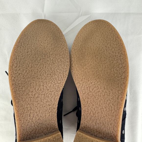 Boden Polka Dot Suede Desert‎ Boots Women’s Size 8 Navy Blue Lace Up Ankle Shoes - Picture 13 of 16